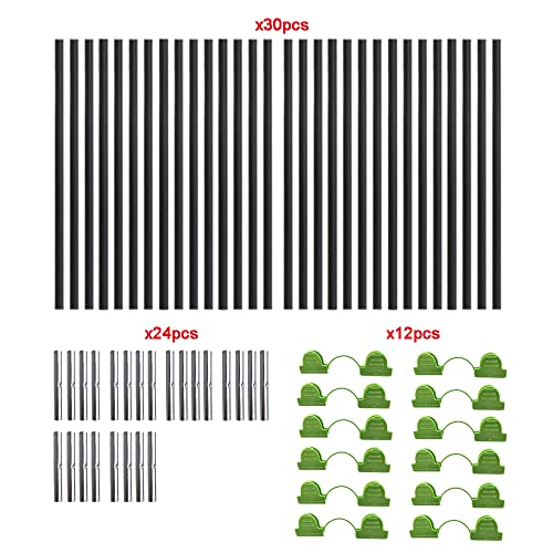 Greenhouse Tunnel with Clips,Set of 6,Greenhouse Hoops for Supporting Garden Row Covers to Protect Plants from Frost, Insects, Birds, or Intense Sun