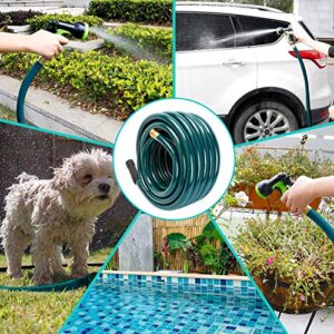 Worth Garden LEAD-IN Short Garden Hose 3/4 in. x 2 ft. NO KINK, HEAVY DUTY Water Hose,Male to Female Replacement Durable PVC Garden Pipe with Solid Brass Fittings,Dark Green,12 Years Warranty,H065B01