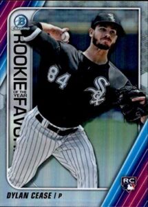 2020 bowman chrome rookie of the year favorites refractors #royf-dc dylan cease chicago white sox baseball card