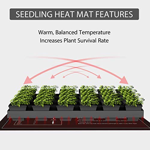 VIVOHOME 20W Waterproof Seedling Heat Mat for Seed Starting Propagation and Increase Germination Success 10 Inch x 20.75 Inch MET Safety Standard Certified