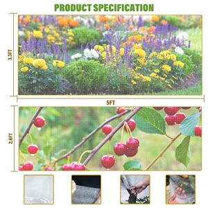 SATOCVAY Insect Bird Barrier Netting, 6 PCS Netting for Garden Protection with Drawstring, Plant and Fruit Tree Netting Barrier Bags, Durable Plant Cover for Plant, Fruit, Flower, Vegetable