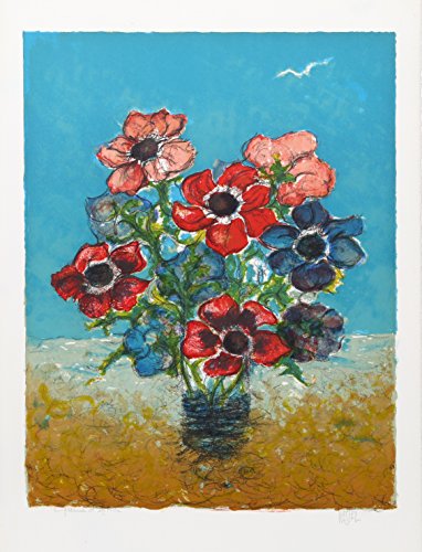 Blue and Red Flowers