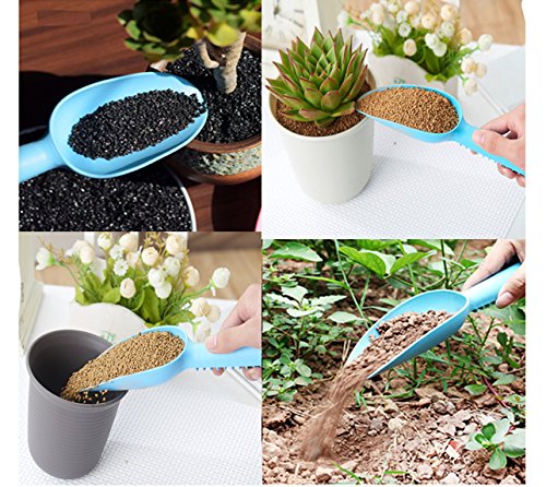 Annymall Composite Muti-Functional Scoop, 2 Piece Plastic Homegrown Gardening Tool Flowerpot Shovel Scoop, Pet's Food Scoop, Beach Sand Shovel 10‘’