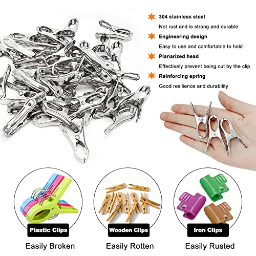 40PCS Greenhouse Clips-Garden Clips-Greenhouse Clamps Film Row Cover Netting Tunnel Hoop Clip Frame Shading Net Rod Clip for Season Plant Extension Support