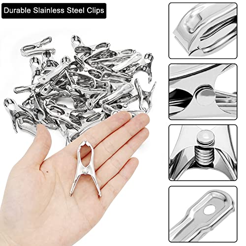 40PCS Greenhouse Clips-Garden Clips-Greenhouse Clamps Film Row Cover Netting Tunnel Hoop Clip Frame Shading Net Rod Clip for Season Plant Extension Support