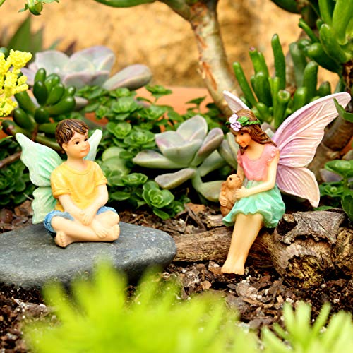 PRETMANNS Fairy Garden House Kit - Fairy Houses for Gardens - Fairy House Kit with Fairies for Fairy Garden, Fairy Garden Kit with a Fairy House & Garden Fairies - Fairy Garden Accessories Outdoor