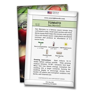 Sow Right Seeds - Tomato Seed Collection for Planting - 10 Varieties with Many Sizes, Shapes, and Colors - Non-GMO Heirloom Packets with Instructions for Growing a Home Vegetable Garden - Great Gift