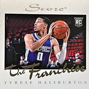 2020-21 Panini SCORE - The Franchise - TYRESE HALIBURTON Basketball ROOKIE Card - Limited Edition with Only 2269 Made - Sacramento Kings