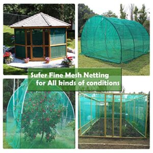 Garden Barrier Netting, Plant Covers 8x24ft Extra Fine Mesh 30% Sun Net Green Sunblock Mesh Shade Protection Netting for Vegetable Fruits Flowers Crops Row Cover Raised Bed Screen Against Birds Animal