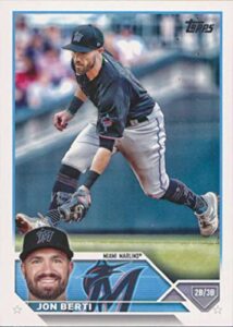 2023 topps #72 jon berti nm-mt miami marlins baseball trading card