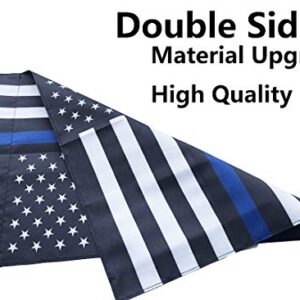 ERT Thin Blue Line Garden Flag Double sided 12.5 x 18 Inch Police Flag American Flag Made by Oxford lawn decoration