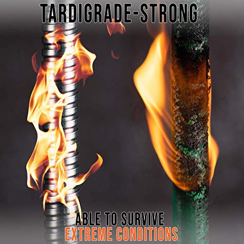 Tardigrade Steel Hose - Garden Hose 50 FT - Made of Metal - Heavy Duty Stainless Steel - Outdoor Water Hoses, Flexible, Lightweight, Brass, Dog Chew Crush Proof, No Kink, Durable Lawn Tool