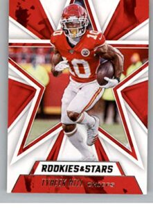 2020 rookies and stars #41 tyreek hill kansas city chiefs official nfl football trading card in raw (nm near mint or better) condition