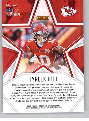 2020 Rookies and Stars #41 Tyreek Hill Kansas City Chiefs Official NFL Football Trading Card in Raw (NM Near Mint or Better) Condition