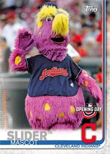 2019 topps opening day mascots baseball #m-2 slider cleveland indians official mlb trading card