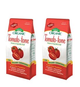 espoma organic tomato-tone 3-4-6 with 8% calcium. organic fertilizer for all types of tomatoes and vegetables. promotes flower and fruit production. 4 lb. bag – pack of 2
