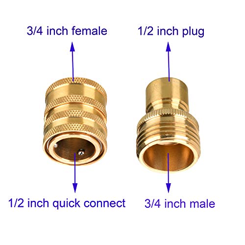 Tool Daily Pressure Washer Adapter Set, M22 to 3/8 Inch Quick Connect, 3/4 Inch to Quick Disconnect, Male M22 Hose Adapter, 9-Pack