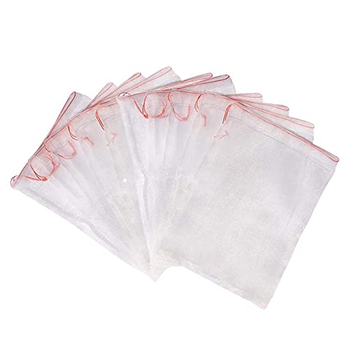 50pcs Bird Netting Bags, Fruit Protection Bags Mesh, Garden Insect Net Bags with Drawstring, 6" X 10" Mosquito Netting Bag Garden Pest Barrier for Protecting Plant Fruits Trees Vegetables and Flower.