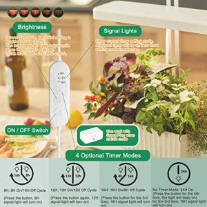 J&C LED Indoor Garden LED Height Adjustable LED Plant Grow Light, Built-in Smart Timer, Herb Garden Seed Starter Kit, Home Garden, Vegan Indoor Gardening, DIY Gifts, White（Plant &Pots Not Included