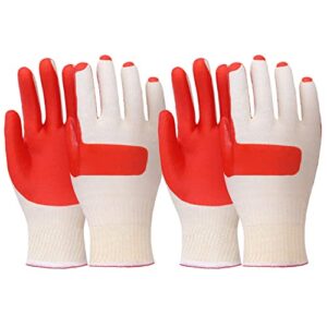 leather gardening gloves for with grip,ultra-lite pu coated polyurethane working gloves for men women,2 pairs working gloves, best garden gifts & tools for gardener