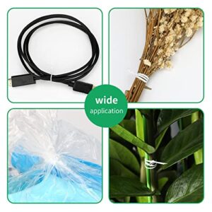 KINGLAKE 328 Feet Plastic Plant Twist Tie White Garden Plants Tie Multi-Use for Secure Vines,Plants