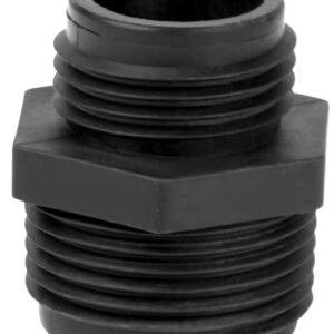 Little Giant GH-1 1-Inch MNPT by 0.75-Inch GHT Garden Hose Reducer/Adapter for Sump, Utility, Pond or Hydroponic Pumps, Black, 599030