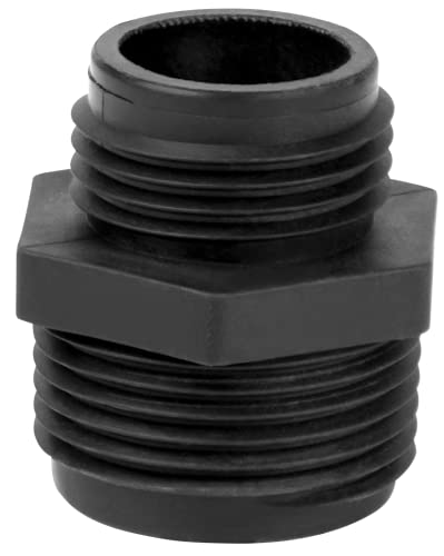 Little Giant GH-1 1-Inch MNPT by 0.75-Inch GHT Garden Hose Reducer/Adapter for Sump, Utility, Pond or Hydroponic Pumps, Black, 599030