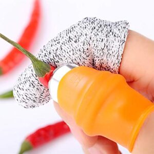 ZGYFJCH Garden Silicone Thumb Knife, Finger Knife-Plants Picking Trim Tools(L)