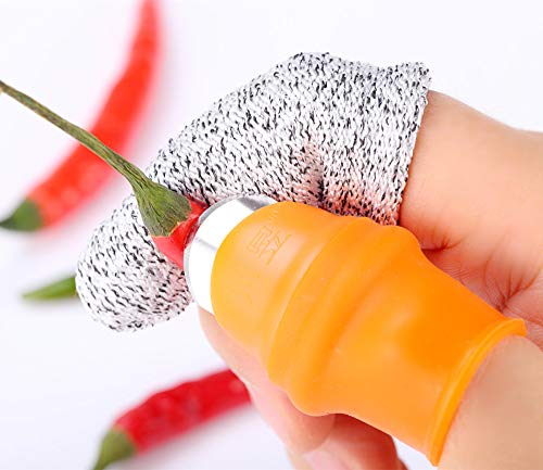 ZGYFJCH Garden Silicone Thumb Knife, Finger Knife-Plants Picking Trim Tools(L)