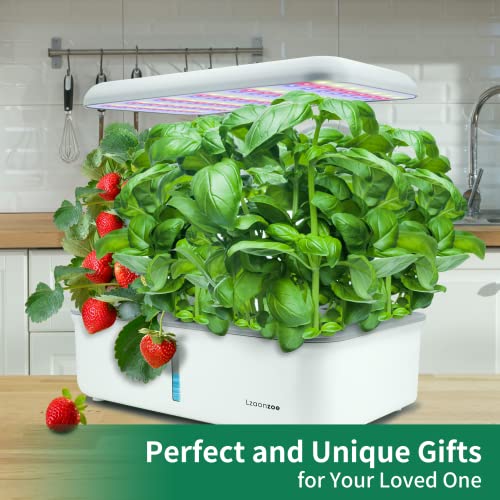 Hydroponics Growing System Indoor Garden, Indoor Gardening System with 14 Pods, WiFi Indoor Herb Garden, Herb Garden Kit Indoor with Grow Light, Adjustable Height Up to 20", Auto Pump, 5L Water Tank