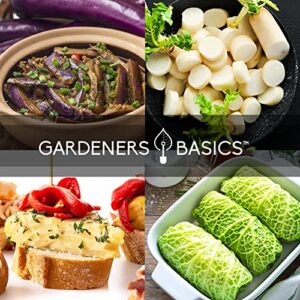 Asian Vegetable Seeds for Planting 8 Packets Bok Choy, Michihili (Napa) Chinese Cabbage, Tatsoi, Onion, White Radish, Serrano, Eggplant for Your Non GMO Heirloom Vegetable Garden by Gardeners Basics