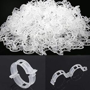 300 pcs plant support garden clips,tomato vine clips,durable crop clips in white for flower vine twine tomato orchid to grow upright and healthier
