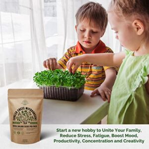 Cress Sprouting & Microgreens Seeds - Non-GMO, Heirloom Sprout Seeds Kit in Bulk 1lb Resealable Bag for Planting & Growing Microgreens in Soil, Coconut Coir, Garden, Aerogarden & Hydroponic System.