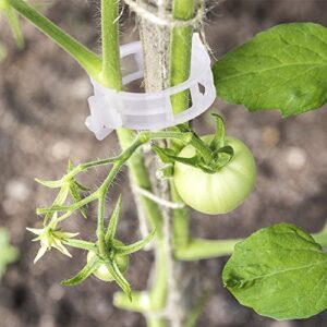 KINGLAKE Plant Support Garden Clips,Tomato Vine Clips,Tomato Trellis Clips 200 Pcs for Vine Vegetables Tomato to Grow Upright and Makes Plants Healthier