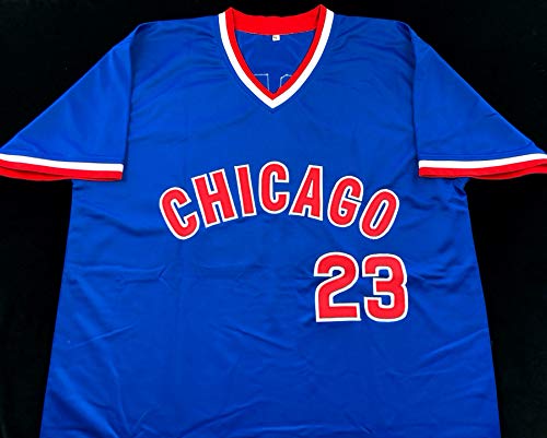 Ryne Sandberg Signed Autographed Blue Baseball Jersey with JSA COA - Size XL - Chicago Great