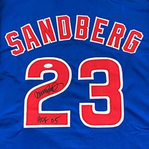 Ryne Sandberg Signed Autographed Blue Baseball Jersey with JSA COA - Size XL - Chicago Great