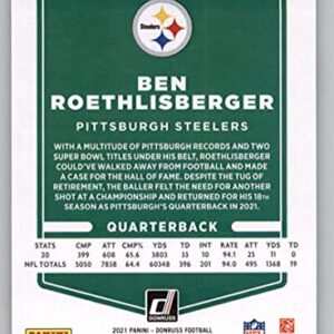 2021 Donruss #19 Ben Roethlisberger Pittsburgh Steelers NFL Football Card NM-MT