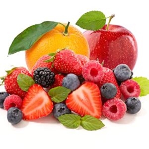 Fruit Seeds Combo Pack - 6 Types, Strawberry Raspberry Mulberry Apple Orange Blueberry Seeds, Non-GMO Heirloom and Organic, for Home Garden ( 600pcs )