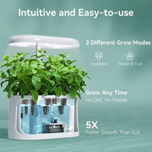 inbloom Hydroponics Growing System, Upgrade Indoor Herb Garden 3.0 with More 20% Red Grow Light, Plants Germination Kit, No Installation, Height Adjustable(0'' to 17.25''), Automatic Timer, White