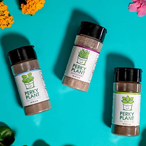 Perky Plant | Water Soluble Organic House Plant Food Fertilizer | Formulated for Live Indoor House Plants | Simply Shake in Watering Can or Plant Pots