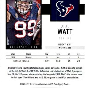 2020 Score #89 J.J. Watt Houston Texans NFL Football Card NM-MT