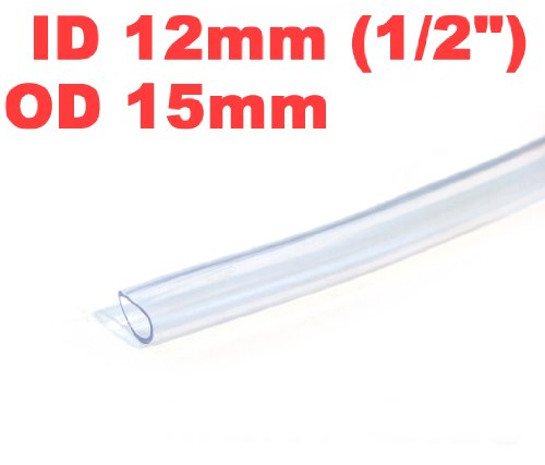 siny ID 1/2" / OD 5/8" 3 Ft 1 Meter PVC Clear Hose Tubing Aquarium Air Tube Pond Garden Water Delivery