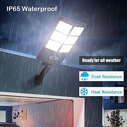 150W Solar Lights Outdoor, 3 Modes Led Solar Wall Light Motion Sensor with Remote Control, 8000LM IP65 Waterproof Solar Flood Lights Lamp for Yard, Garden, Path, Parking lot