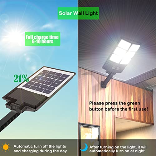 150W Solar Lights Outdoor, 3 Modes Led Solar Wall Light Motion Sensor with Remote Control, 8000LM IP65 Waterproof Solar Flood Lights Lamp for Yard, Garden, Path, Parking lot