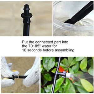 Misting Micro Irrigation Water Cooling System Watering Drip Kit Sprinkler Nozzle Hose Sprinkler Garden Patio Micro Irrigation Set(5M)