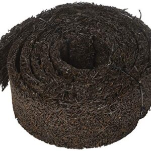 Plow & Hearth 55632 Recycled Rubber Permanent Garden Mulch Border, 120 L x 4.50 W, Black