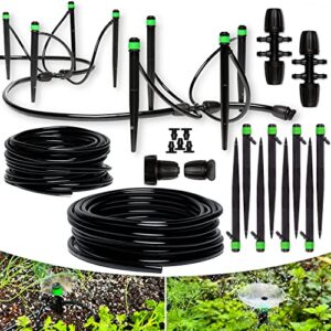 carpathen irrigation system – adjustable premium drip irrigation for small garden, potted plants, hanging baskets, raised garden beds, containers – complete with drip emitters, tubing and connectors