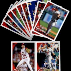 2010 Topps Baseball Cards Complete TEAM SET: St. Louis Cardinals (Series 1 & 2) 18 Cards including Albert Pujols,Ludwick, Carpenter, Motte, Rasmus, Smoltz, Shumaker, Holliday, Pujols MVP card & more!