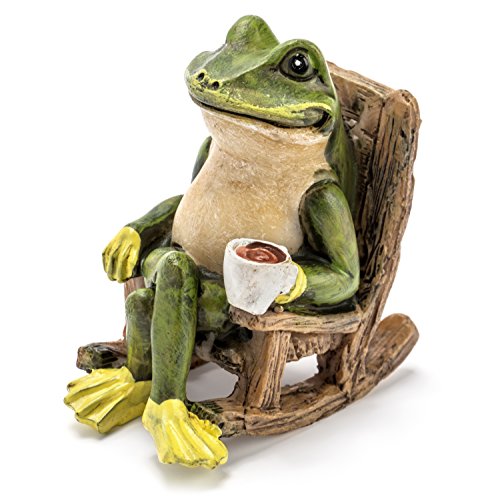 Miniature Frog Garden Statue - 2" Tall - Mini Outdoor Accessory Figurine for Fairy Garden