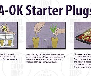 Grodan 1.5" Rockwool Starter Plugs, 2 Sheets of 49 Plugs (98 Plugs Total) + Twin Canaries Chart